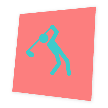 ADRN_Golf_Summer2019_Golf Tournament Icon Golf Tournament - Partner with your local golf course and put your swing to the test. Offer a few fun golf outing games.